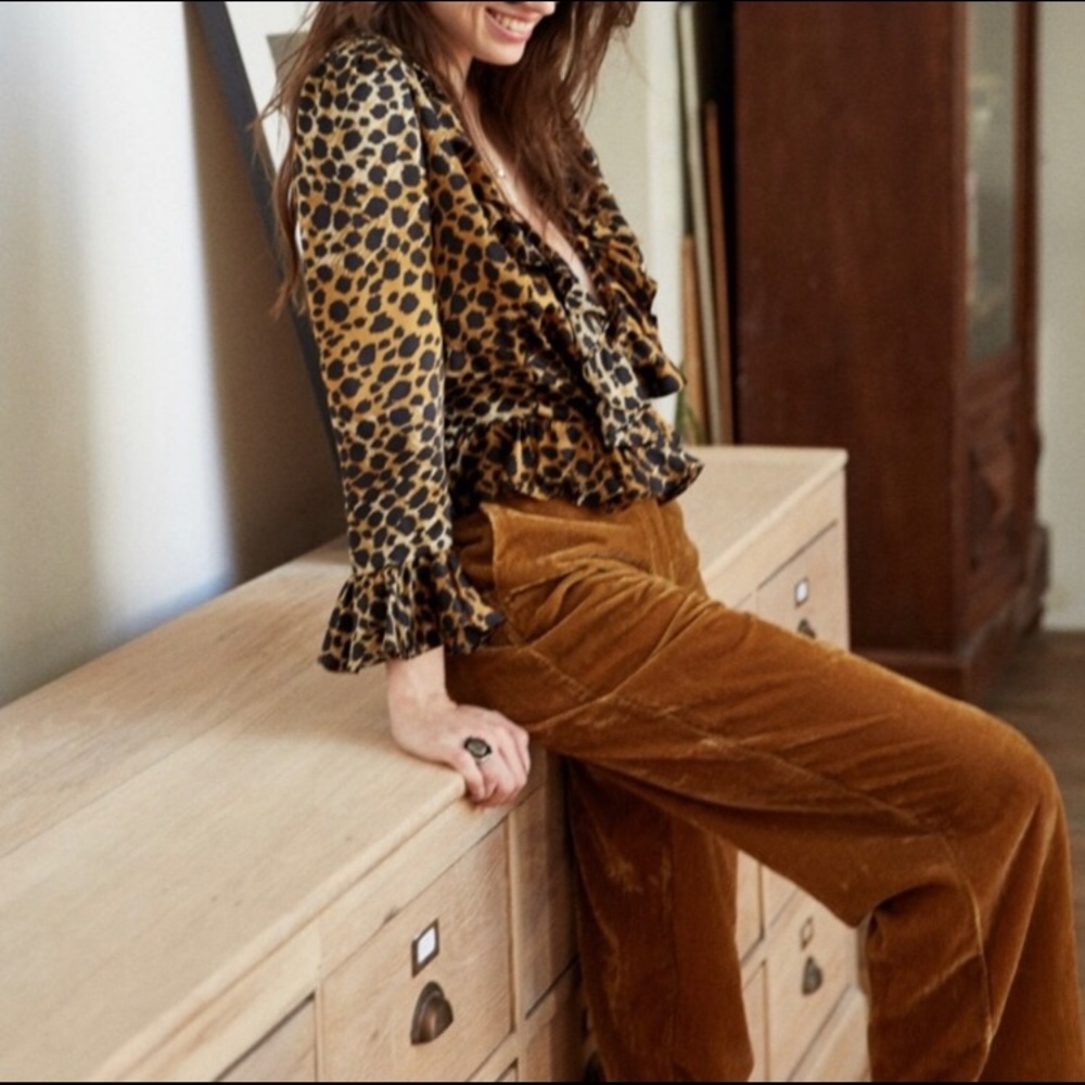 🔥💘FLASH SALE: NEW The kooples leopard 100% silk top